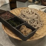 Soba sankaku - 3種の珍味蕎麦