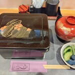 鰻 むさし乃 - 新仔鰻重(5830円)、肝吸い(280円)