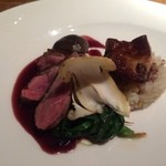 黒尊 - フォアグラの下には栗ご飯。ワインソースが絶品