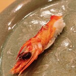 木挽町 とも樹 - 車海老の頭の炙り
