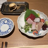 飯家 くーた 西中洲本店 - 最初の品とお造り
