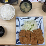 Tonkatsu Kinoya - ジャンボヒレ定食  1,600円 ご飯,味噌汁,キャベツ(1回まで)おかわり可能