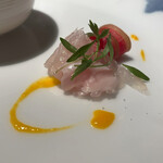 アピシウス - 紅はるかのスープ　ヒラメと黄信大根