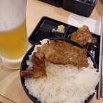 七輪焼肉 安安 - ライスはセルフです。3杯はお代わりしました。