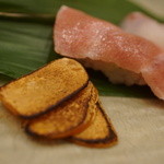 千春鮨 - カラスミ炙り