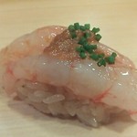 おけい鮨 - 甘エビをお味噌で
