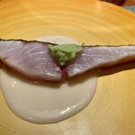 蒼 - 縞あじの藁焼き お米と中国甘酒のソース