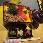 和牛めんたい 神楽 - 和牛明太重　特上明太子セット