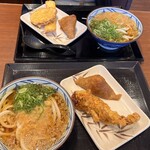 丸亀製麺 - かけうどん（並）天ぷらといなり