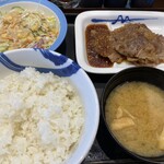 松屋 - カルビ焼肉定食730円