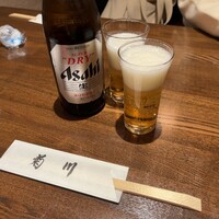 新宿 うなぎ菊川 - とりあえずビール
