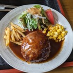 オルガン - 真ん丸なハンバーグ近景。