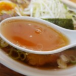 ラーメンまつざき - ねぎらーめんのスープ