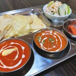 Indo Ryouri Rihana - ハーフ&ハーフ定食（チーズナン変更）