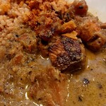 栄夏 - シーフードのグリーンカレーのアップ