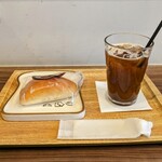 喜福堂 - クリームパンとアイスコーヒー