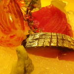 澤いち - 右上　ブリ！　手前　さば　左　海老