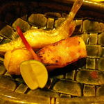 焼き　生シシャモ　と　まながつお　ほうづき