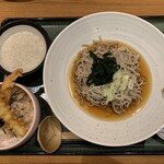 山薬 清流庵 - お蕎麦(冷)とエビ天小丼