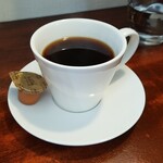 キッチン ブルー グローブ - ホットコーヒーのアップ