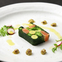 ノルウェーサーモンと琵琶湖元気アスパラのテリーヌ