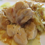 Kafe Yuru Rifu - 今回のランチは、鶏肉とキャベツのオイマヨ炒め