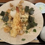 蕎麦 吉祥 翁 - 海老天バラぶっかけ蕎麦