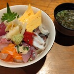 寿司 築地日本海 - 日替わりまかない丼