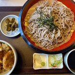 Mansaku - ざるそば小天丼セット　1078円＋麺大盛　165円税込