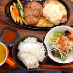 Orecchi No Youshokuya - ハンバーグ＆チキンソテー・トマト＆チーズソース