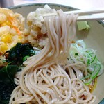 Hakone Soba - 「銀杏のミニかき揚げ天と舞茸天そば」そばアップ