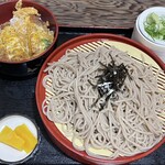 太田屋 - ざる＋小カツ丼850円