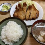 とんかつ喜多八 - ロースかつ厚切り定食