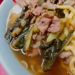 東京築地 やよい麺 - 野沢菜の仄かな酸味が堪らない。