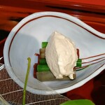 小料理よし本 - 八寸、胡麻羽二重、赤蒟蒻、いんげん、牛蒡