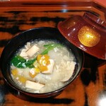 Koryouri Yoshimoto - 湯葉すり流し、牡蠣真丈、松茸