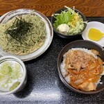 そば処 井むら - ミニ豚キムチ丼セット