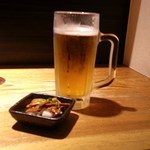 塩らー麺 本丸亭 - グラス生ビール