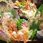 雑穀 - 料理写真:豪華舟盛り付きの選べるお鍋コースは5250円！