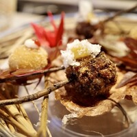 Tinc gana - 赤海老のコロッケ 鴨のハンバーグ