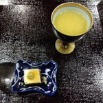 AQUA DINING CAFE 瓢黎 - サツマイモの摺り流しとクリームチーズ豆腐