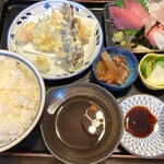 魚亥子 - 魚いね定食1400円（ご飯大盛＋100円）