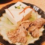 肉の八十二食堂 - 肉吸い ちょい飯 590円(取り分け後)