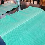 mollagaa - バナナの葉をセッティング
            これがお皿がわりになります