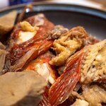 うを徳 - 2023.10 能登珠洲産オニカサゴ1.6kgサイズのアラと磐田産海老芋の煮付け