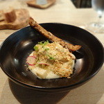 レストラン アニス - フォワグラムース、根セロリピュレ、うに