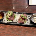 Izakaya Kan - レバ刺しとハツの盛合せ