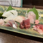 金町製麺 - 刺身の盛り合わせ