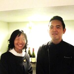 Restaurant KAITO - 垣内 宏隆 シェフとソムリエの岩田さん 。