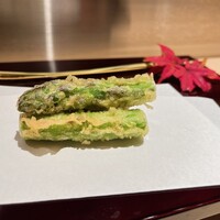渋谷 天婦羅 ふじもと - アスパラ